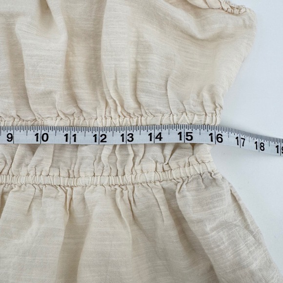 Old Navy Womens XL Ruffled Strap Smocked Waist Eyelet Dress Cream Coquette - Picture 5 of 10